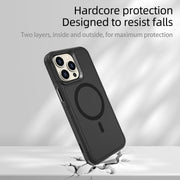 For iPhone 15 Pro RedPepper Armor Magsafe PC Hybrid TPU Phone Case(Black)