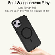 For iPhone 15 Plus RedPepper Armor Magsafe PC Hybrid TPU Phone Case(Black)