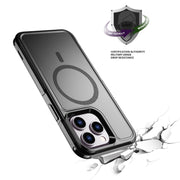 For iPhone 14 Pro RedPepper Armor Magsafe PC Hybrid TPU Phone Case(Black)
