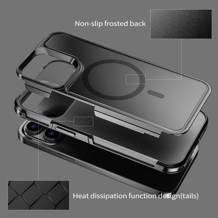 For iPhone 14 Pro Max RedPepper Armor Magsafe PC Hybrid TPU Phone Case(Black)