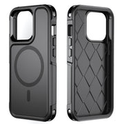 For iPhone 13 Pro Max RedPepper Armor Magsafe PC Hybrid TPU Phone Case(Black)