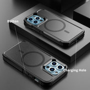 For iPhone 13 Pro Max RedPepper Armor Magsafe PC Hybrid TPU Phone Case(Black)