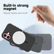 For iPhone 16 RedPepper Armor Magsafe PC Hybrid TPU Phone Case(Black)