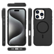 For iPhone 16 Pro RedPepper Armor Magsafe PC Hybrid TPU Phone Case(Black)