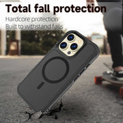 For iPhone 16 Pro Max RedPepper Armor Magsafe PC Hybrid TPU Phone Case(Black)