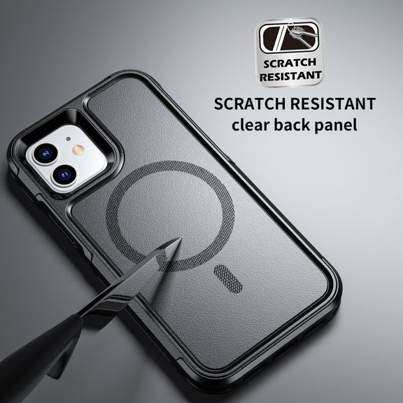 For iPhone 12 / 12 Pro RedPepper Armor Magsafe PC Hybrid TPU Phone Case(Black)