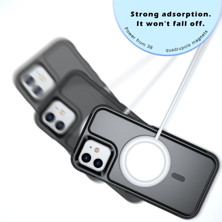 For iPhone 12 / 12 Pro RedPepper Armor Magsafe PC Hybrid TPU Phone Case(Black)