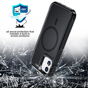 For iPhone 12 / 12 Pro RedPepper Armor Magsafe PC Hybrid TPU Phone Case(Black)