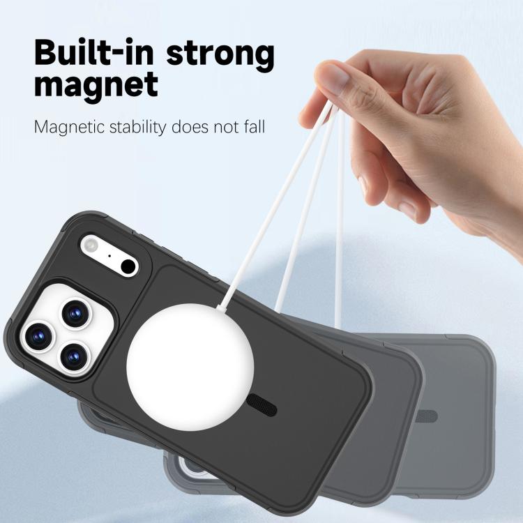 For iPhone 17 Pro Max RedPepper Armor Magsafe PC Hybrid TPU Phone Case(Black)