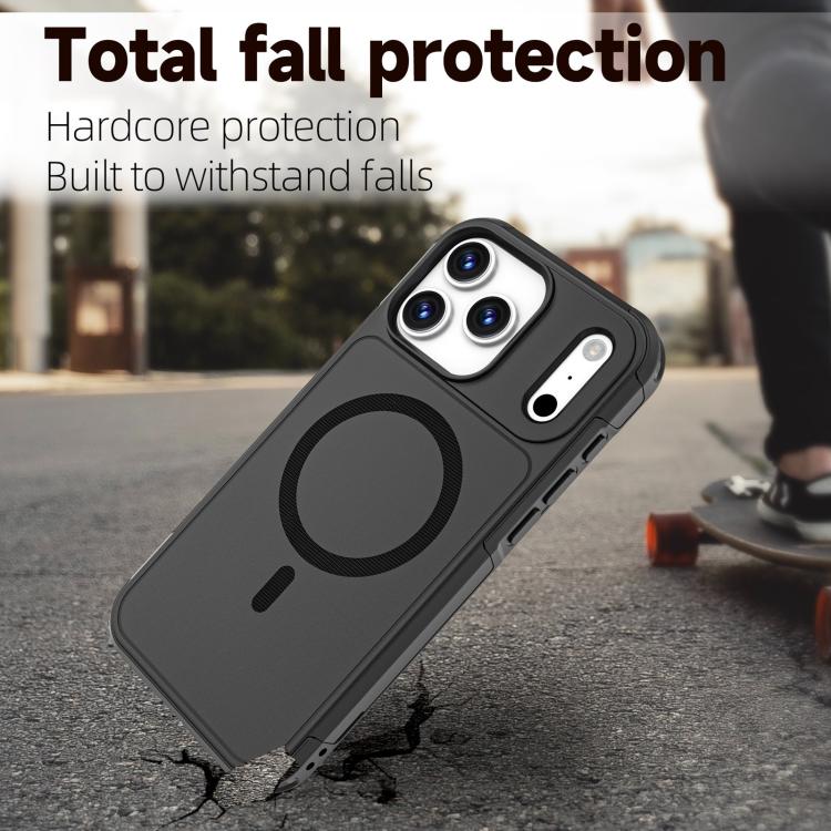 For iPhone 17 Pro Max RedPepper Armor Magsafe PC Hybrid TPU Phone Case(Black)