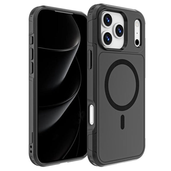 For iPhone 17 Pro Max RedPepper Armor Magsafe PC Hybrid TPU Phone Case(Black)
