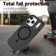 For iPhone 17 Pro RedPepper Armor Magsafe PC Hybrid TPU Phone Case(Black)