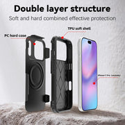 For iPhone 17 Pro RedPepper Armor Magsafe PC Hybrid TPU Phone Case(Black)