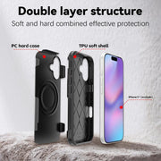 For iPhone 17 RedPepper Armor Magsafe PC Hybrid TPU Phone Case(Black)