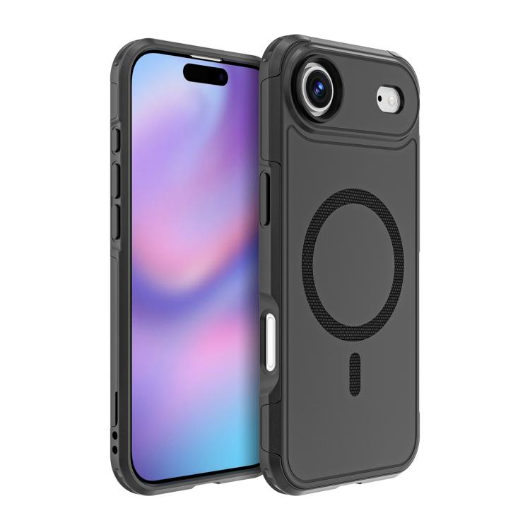 For iPhone 17 Air RedPepper Armor Magsafe PC Hybrid TPU Phone Case(Black)