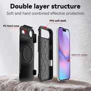 For iPhone 17 Air RedPepper Armor Magsafe PC Hybrid TPU Phone Case(Black)