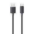 USAMS US-SJ693 USB to USB-C / Type-C 3A Striped Fast Charge Data Cable, Length:2m(Black) - free shipping - PMc TechLife - Order now!