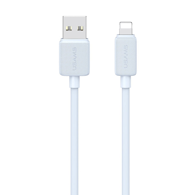 USAMS US-SJ694 USB to 8 Pin 2.4A Striped Fast Charge Data Cable, Length:2m(Blue)