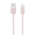 USAMS US-SJ694 USB to 8 Pin 2.4A Striped Fast Charge Data Cable, Length:2m(Pink) - Normal Style Cable by USAMS | Online Shopping South Africa | PMC TechLife | Buy Now Pay Later Mobicred