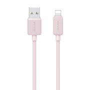 USAMS US-SJ694 USB to 8 Pin 2.4A Striped Fast Charge Data Cable, Length:2m(Pink)