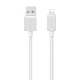 USAMS US-SJ694 USB to 8 Pin 2.4A Striped Fast Charge Data Cable, Length:2m(White) - Normal Style Cable by USAMS | Online Shopping South Africa | PMC TechLife | Buy Now Pay Later Mobicred