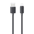 USAMS US-SJ694 USB to 8 Pin 2.4A Striped Fast Charge Data Cable, Length:2m(Black) - Normal Style Cable by USAMS | Online Shopping South Africa | PMC TechLife | Buy Now Pay Later Mobicred