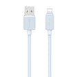 USAMS US-SJ699 USB to 8 Pin 2.4A Striped Fast Charge Data Cable, Length:3m(Blue) - Normal Style Cable by USAMS | Online Shopping South Africa | PMC TechLife | Buy Now Pay Later Mobicred