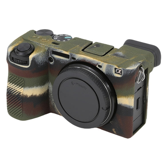For Sony ILCE-6700 / A6700 Litchi Texture Soft Silicone Protective Case(Camouflage)