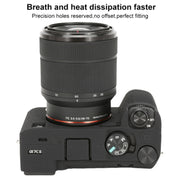 For Sony ILCE-7CM2 / A7C II / A7CR Litchi Texture Soft Silicone Protective Case(Black)