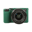 For Sony ILCE-7CM2 / A7C II / A7CR Litchi Texture Soft Silicone Protective Case(Green) - Protective Case by PMC TechLife | Online Shopping South Africa | PMC TechLife | Buy Now Pay Later Mobicred
