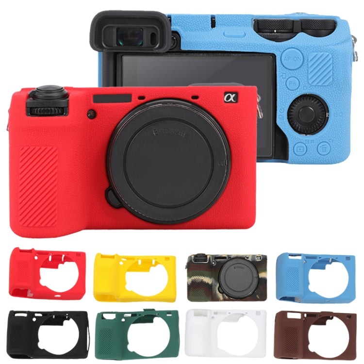 For Sony ILCE-6700 / A6700 Litchi Texture Soft Silicone Protective Case(Black)