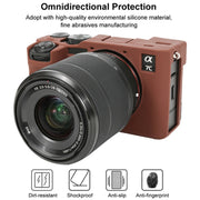 For Sony ILCE-7CM2 / A7C II / A7CR Glossy Soft Silicone Protective Case(Coffee)