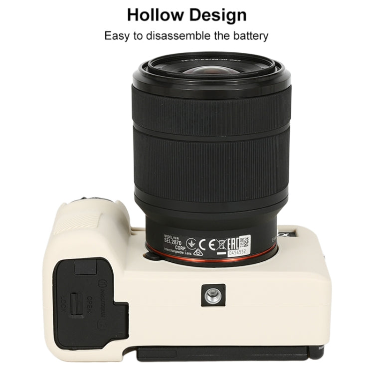 For Sony ILCE-7CM2 / A7C II / A7CR Glossy Soft Silicone Protective Case(White)