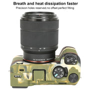 For Sony ILCE-7CM2 / A7C II / A7CR Glossy Soft Silicone Protective Case(Camouflage)