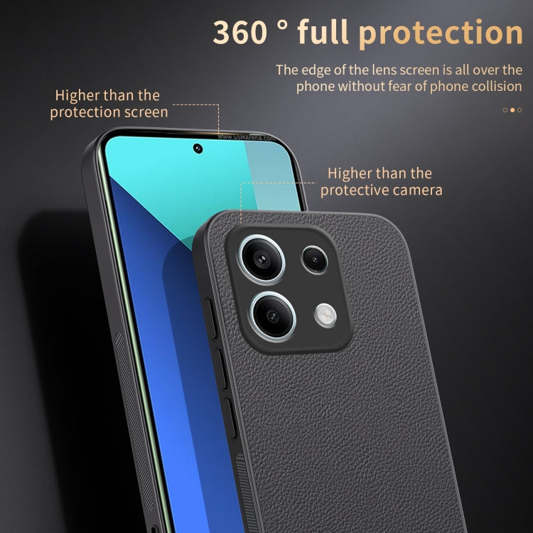 For Redmi Note 13 4G HUIYI Leather Magnetic Phone Case(Black)