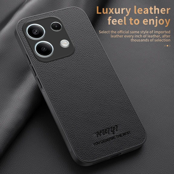 For Redmi Note 13 Pro 4G HUIYI Leather Magnetic Phone Case(Blue)