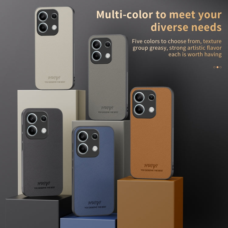 For Redmi Note 13 Pro 4G HUIYI Leather Magnetic Phone Case(Blue)