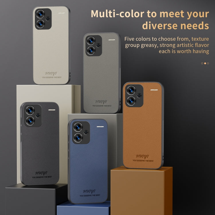 For Xiaomi Redmi Note 13 Pro+ HUIYI Leather Magnetic Phone Case(Blue)