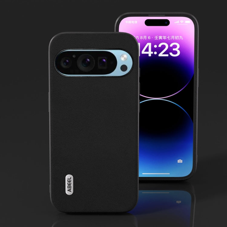 For Google Pixel 9 ABEEL Arashi Texture PU Phone Case(Black)