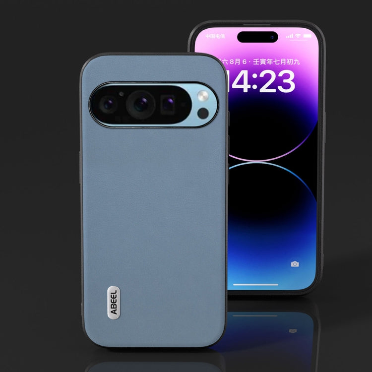 For Google Pixel 9 ABEEL Arashi Texture PU Phone Case(Curtain Blue)
