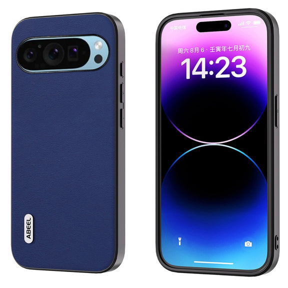 For Google Pixel 9 ABEEL Arashi Texture PU Phone Case(Deep Sea)
