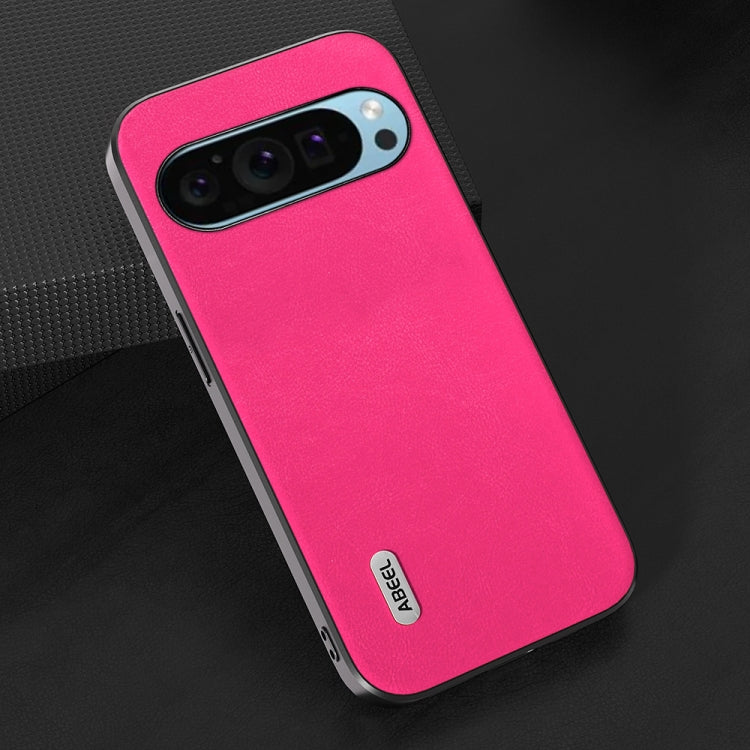 For Google Pixel 9 ABEEL Arashi Texture PU Phone Case(Rose Red)