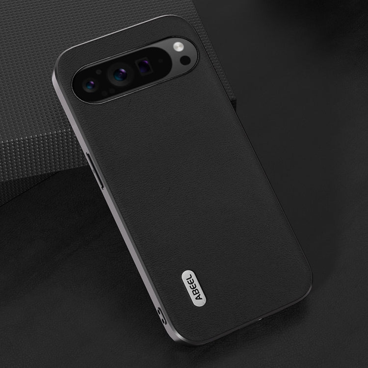 For Google Pixel 9 Pro ABEEL Arashi Texture PU Phone Case(Black)