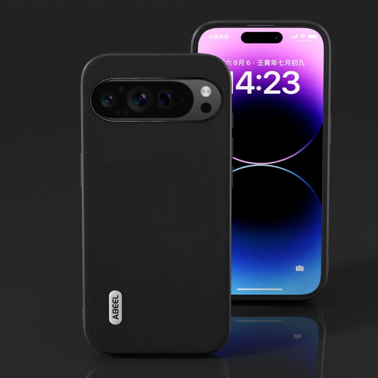 For Google Pixel 9 Pro ABEEL Arashi Texture PU Phone Case(Black)