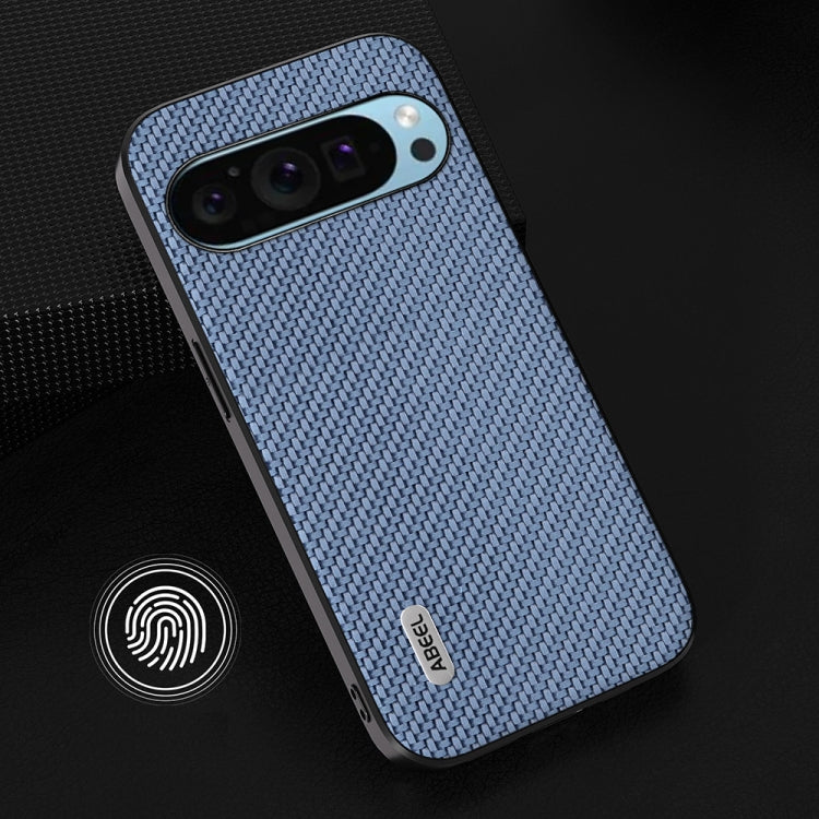 For Google Pixel 9 ABEEL Carbon Fiber Texture Protective Phone Case(Light Blue)
