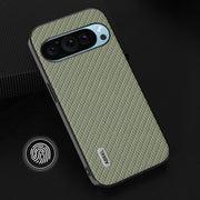 For Google Pixel 9 ABEEL Carbon Fiber Texture Protective Phone Case(Green)