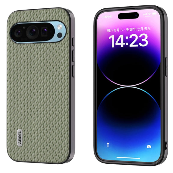 For Google Pixel 9 ABEEL Carbon Fiber Texture Protective Phone Case(Green)