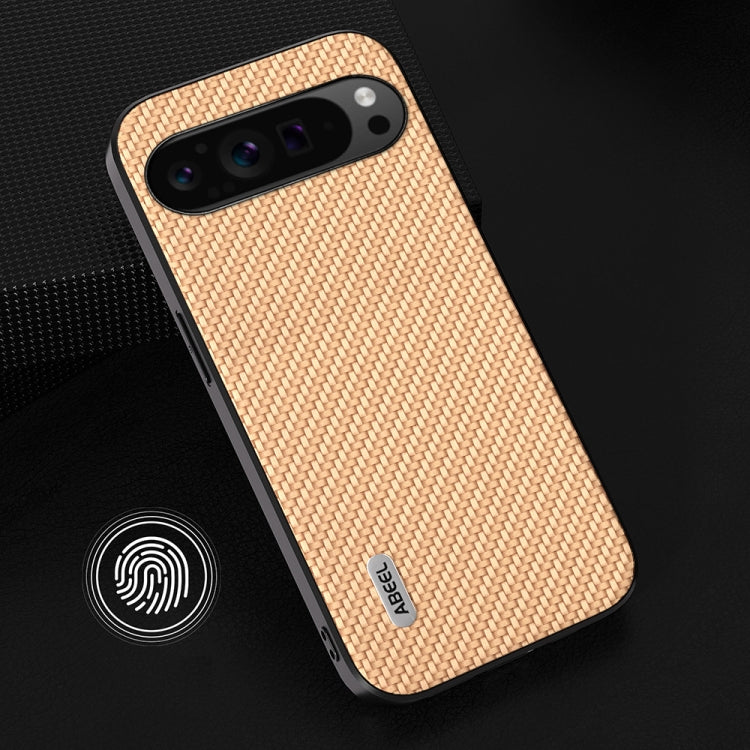 For Google Pixel 9 Pro ABEEL Carbon Fiber Texture Protective Phone Case(Gold)