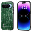 For Google Pixel 9 ABEEL Crocodile Texture Genuine Leather Phone Case(Green) - Google Cases by PMC TechLife | Online Shopping South Africa | PMC TechLife | Buy Now Pay Later Mobicred