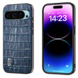 For Google Pixel 9 ABEEL Crocodile Texture Genuine Leather Phone Case(Blue) - Google Cases by PMC TechLife | Online Shopping South Africa | PMC TechLife | Buy Now Pay Later Mobicred